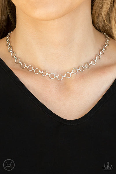 Insta Connection Silver Chocker Necklace