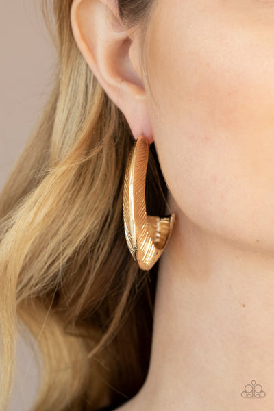 I Double FLARE You Gold Hoop Earring