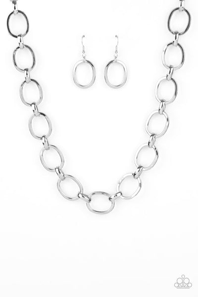 HAUTE-ly Contested Silver Necklace