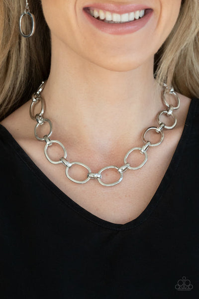 HAUTE-ly Contested Silver Necklace