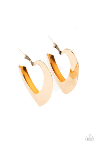 Heart-Racing Radiande Gold Hoop Earring