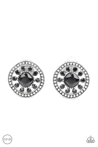 Dazzling Definition Black Clip On Earring