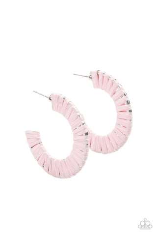 A Chance Of RAINBOWS Pink Hoop Earring