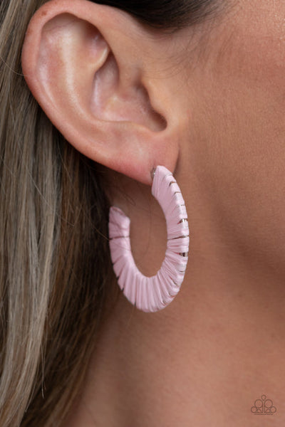 A Chance Of RAINBOWS Pink Hoop Earring