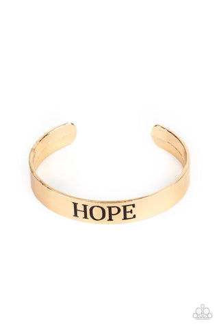 Hope Makes The World Go Round Gold Bracelet