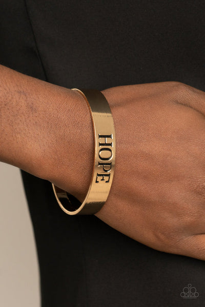 Hope Makes The World Go Round Gold Bracelet