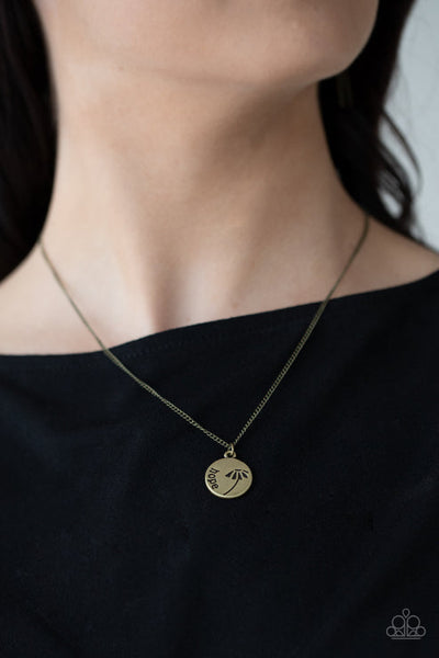 Hold On To Hope Brass Necklace