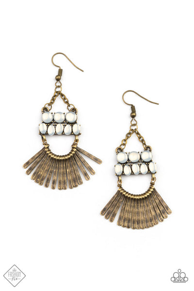 A FLARE For Fierceness Brass Earring