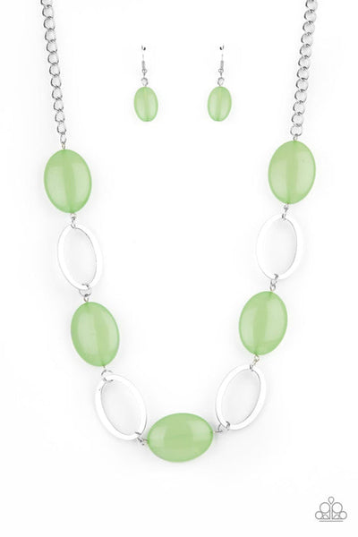 Beachside Boardwalk Green Necklace