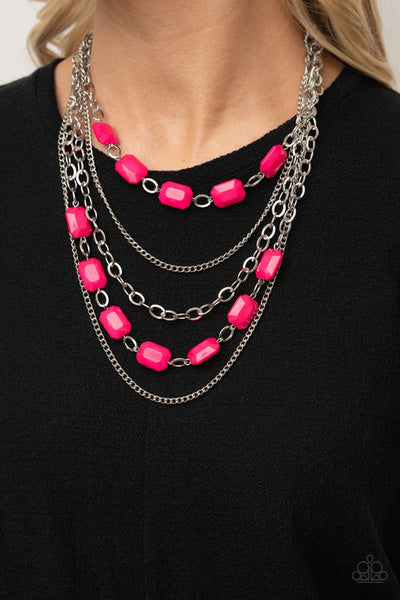 Standout Strands Pink Necklace