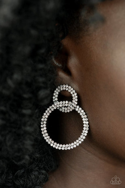 Intensely Icy Black Post Earring
