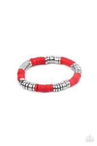 Stacked In Your Favor Red Bracelet