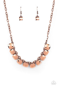 Radiance Squered Copper Necklace