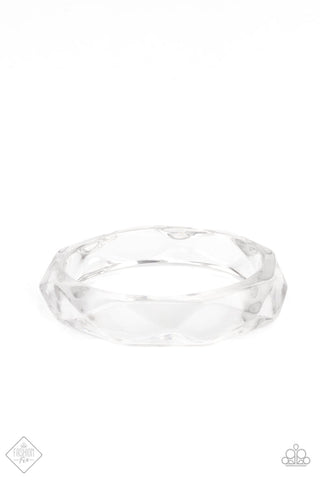 Clear-Cut Couture White Bracelet