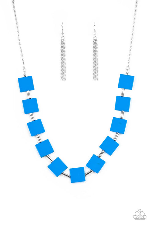 Hello, Material Girl Blue Necklace