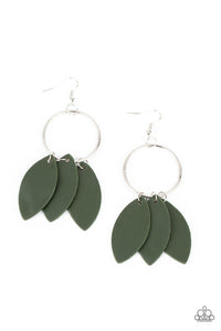 Leafy Laguna Green Earring