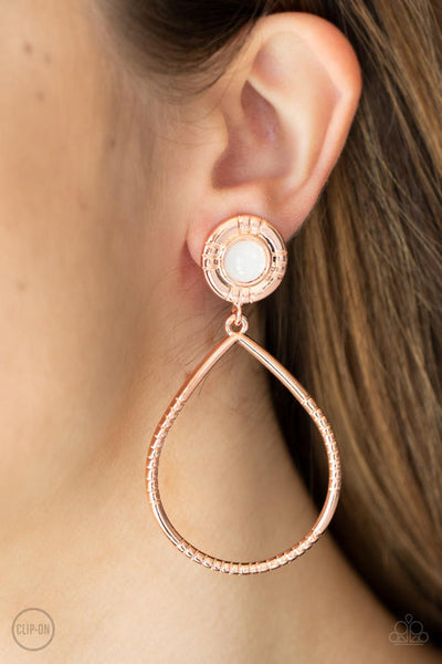 Fairytale Finish Copper Clip-On Earring