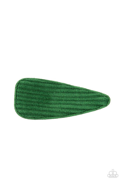 Colorfully Corduroy Green  Hair Clip