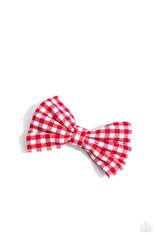 Gingham Grove Red Hair Clip