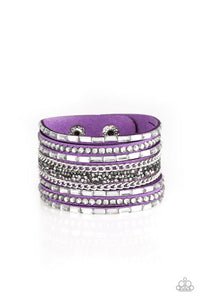 Rhinestone Rumble Purple Bracelet