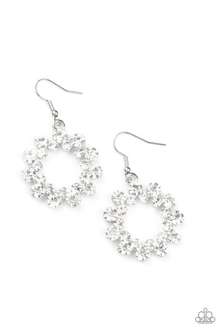 Champagne Bubbles White Earring