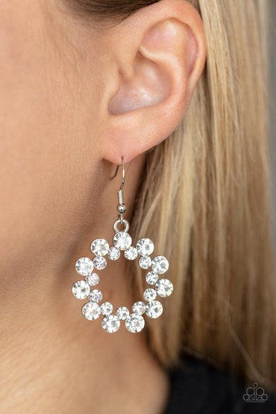 Champagne Bubbles White Earring