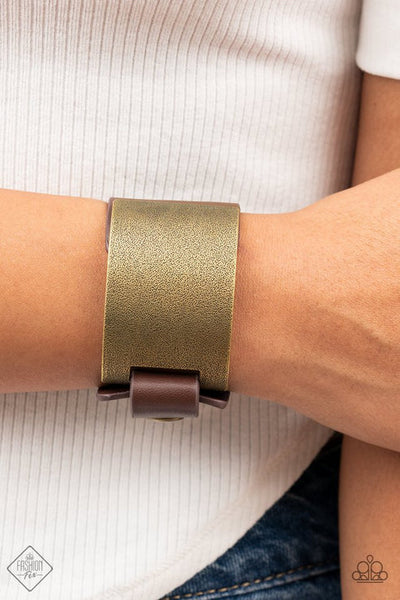 Studded Synchronism Brass Urban Bracelet