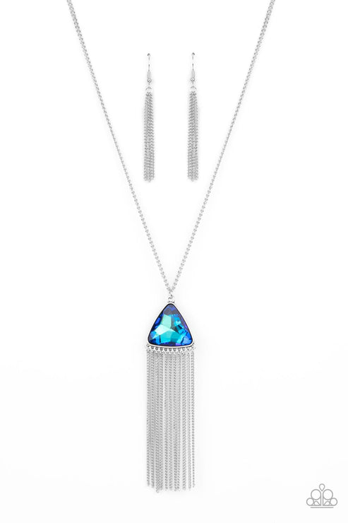 Proudly Prismatic Blue Necklace