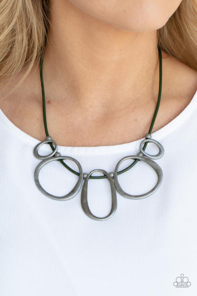 Historical Hipster Green Necklace