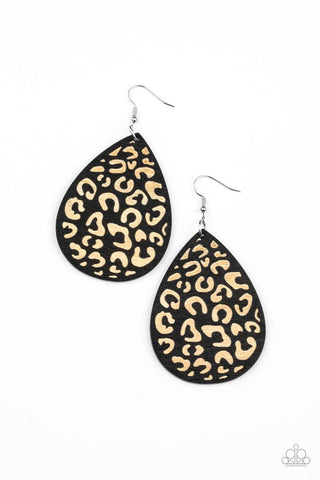 Suburban Jungle Black Earring