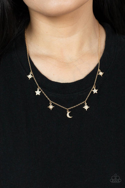 Cosmic Runway Gold Necklace