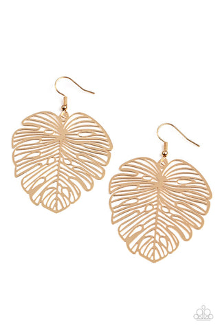 Palm Palmistry Gold Earring