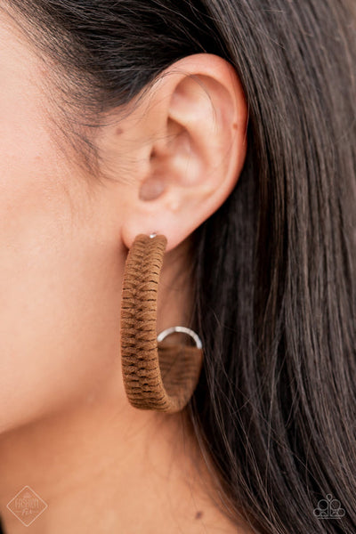 Rural Guru Brown Hoop Earring