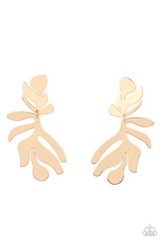 Palm Picnic Gold Post Earring