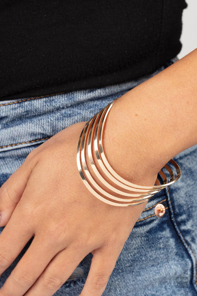 Tantalizingly Tiered Gold Bracelet