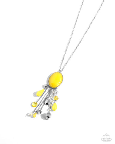 Whimsical Wishes Yellow Necklace
