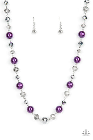 Decked Out Dazzle Purple Necklace