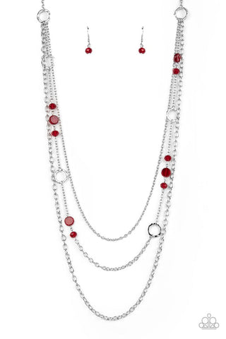 Starry-Eyed Eloquence Red Necklace