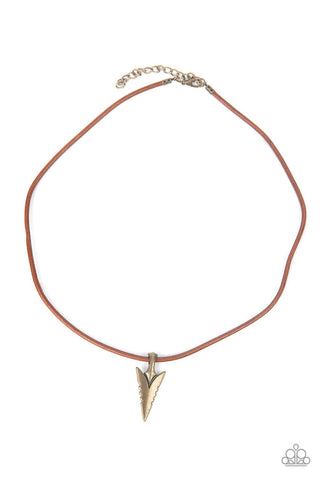 Pharaoh's Arrow Brass Necklace