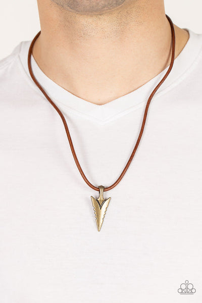 Pharaoh's Arrow Brass Necklace