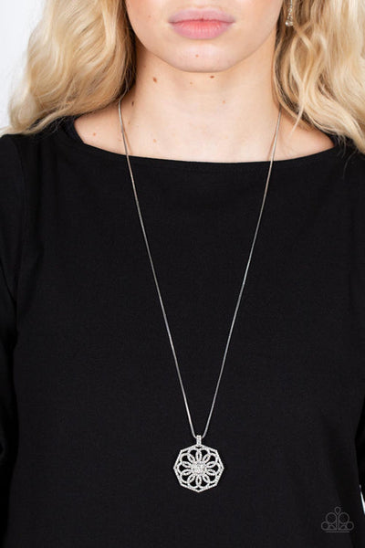 Botanical Bling White Necklace