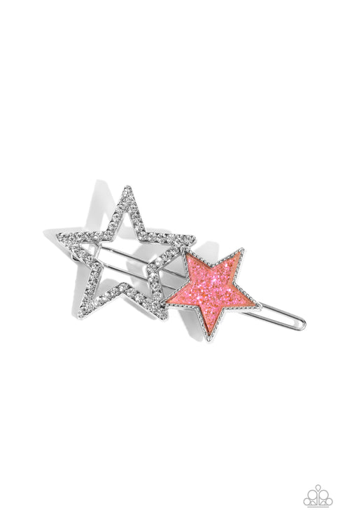 Stellar Shine Pink Hair Clip