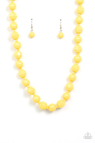 Popping Promenade Yellow Necklace