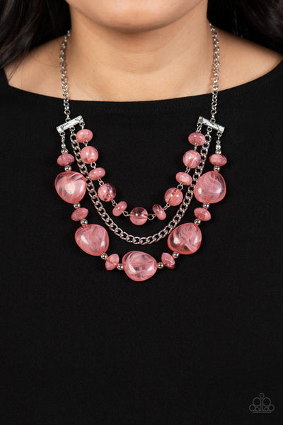 Oceanside Service Pink Necklace