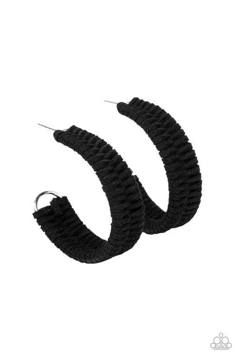 Rural Guru Black Hoop Earring