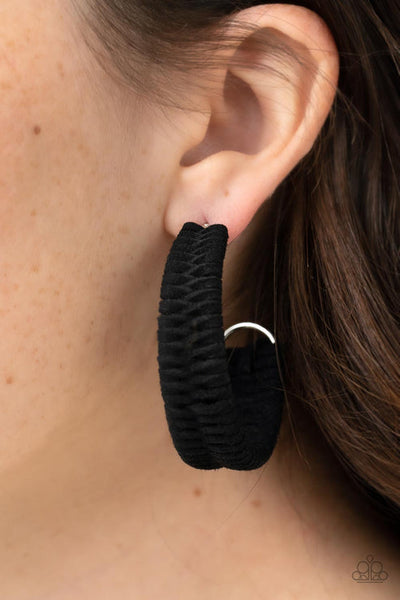 Rural Guru Black Hoop Earring