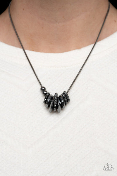 Mechanical Mischief Black Necklace