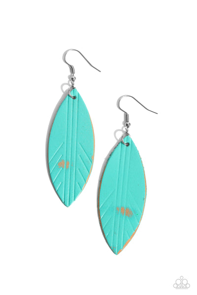 Leather Lounge Blue Earring