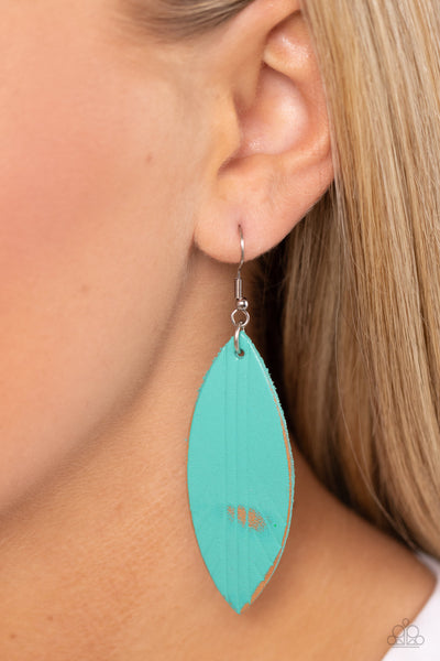 Leather Lounge Blue Earring