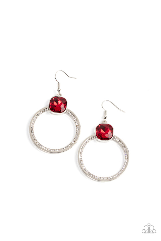 Cheers To Happily Ever After Red Earring